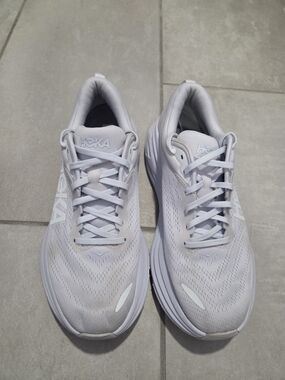 Hoka Men's Bondi 8 White Performance Running Shoes